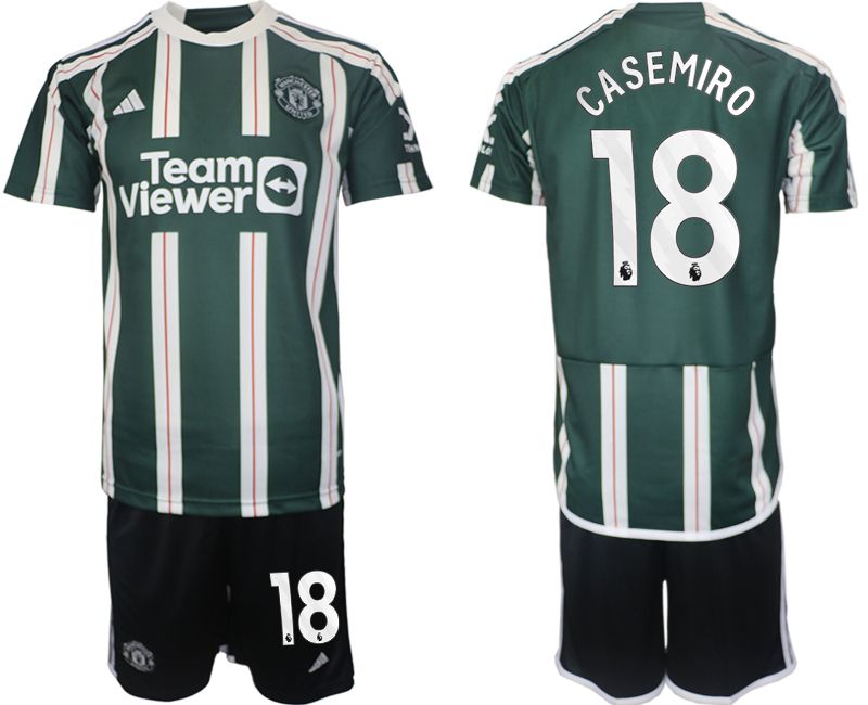 Men 2023-2024 Club Manchester United away green #18 Soccer Jersey
